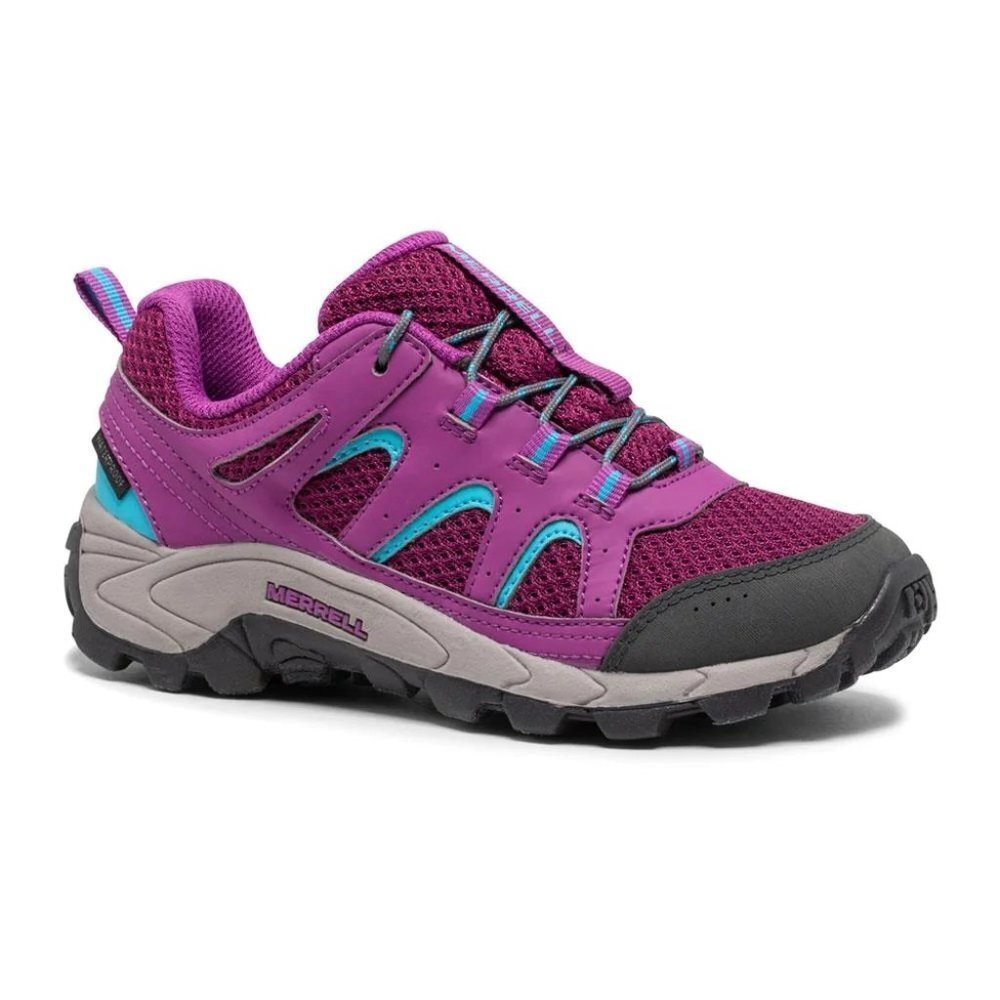 MERRELL Kids Oakcreek Low Lace WTPF Shoe Paloma-Berry